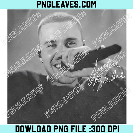 Justin Bieber Live DAISIES Png, Justin Bieber Retro Music Png