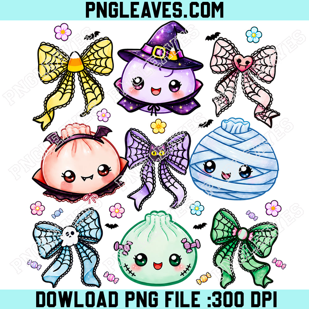 Kawaii Dumpling Halloween PNG, Pastel Anime Food PNG