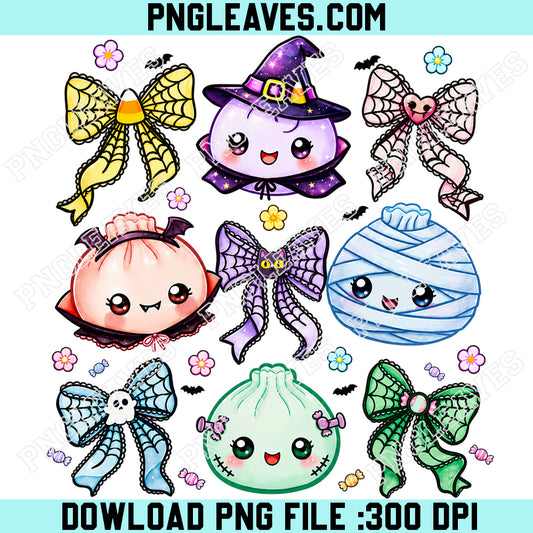Kawaii Dumpling Halloween PNG, Pastel Anime Food PNG