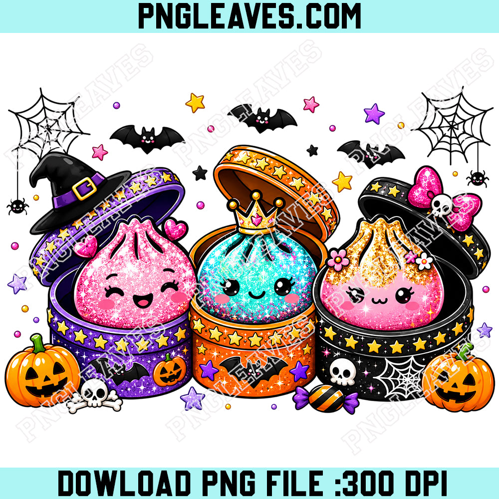Kawaii Halloween Dumpling Cute PNG, Glitter Spooky PNG