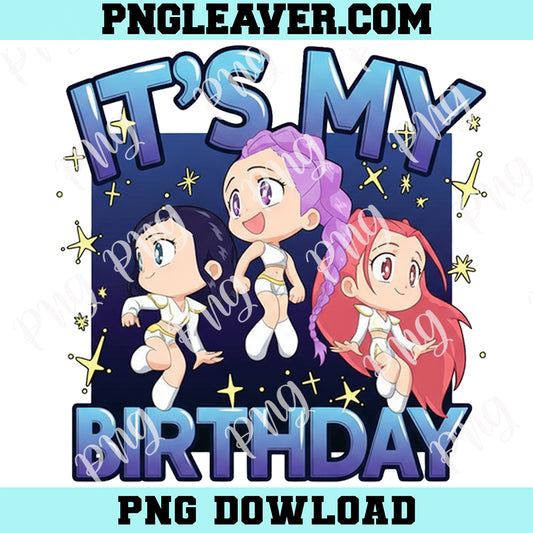 Kpop Demon Hunters It's My Birthday Cute Chibi Png, Kpop Demon Hunters Png