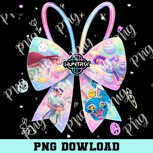 Kpop Bow Easter Day Png, Easter Anime Girl Group Bow Png, Bow Happy Easter Png