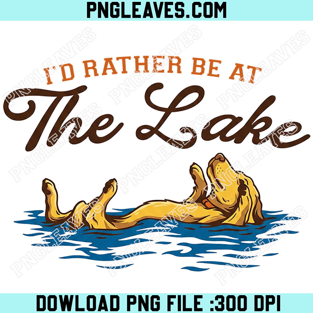 Funny Floating Dog For Summer Png, Lake Dog PNG, I’d Rather Be At The Lake Shirt Design
