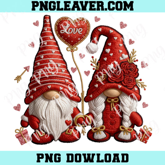 Latch Hook Yarn Valentines Gnome PNG, Valentine’s Day Love Gnome Design, Cute Valentine Gnome Sublimation