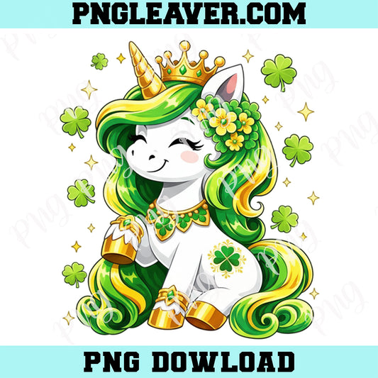 Lepricorn Unicorn Shamrock St Patricks Day Png, Cute Unicorn Patricks Day Png