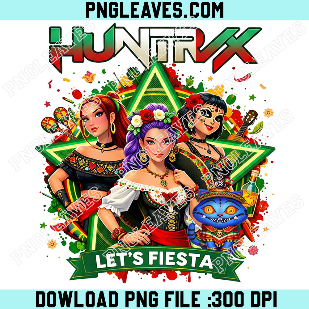 Let's Fiesta San Antonio K-Pop Png, Cinco de Mayo Faux Yarn, Mexico Fiesta Girl Squad Png