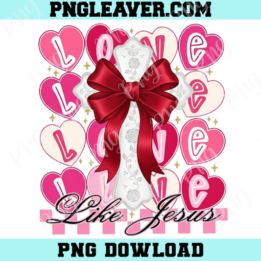 Love Like Jesus Bow Png, Lace Valentine Coquette Png, John Valentine Png