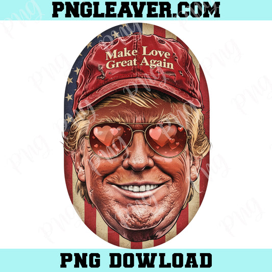 Make Love Great Again America Png, Trump Png, Valentine Png, Valentine shirt Design, Funny Trump Png