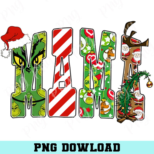 Santa Mama Christmas Sublimation Png, Christmas Movie Png, Retro Christmas Mama Png
