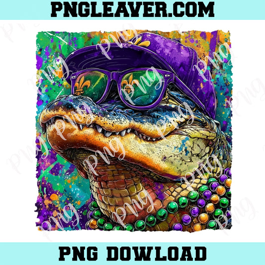Mardi Gras Alligator Watercolor Png, Mardi Gras Mask Watercolor PNG, Louisiana Crawfish Png, Mardi Gras Png