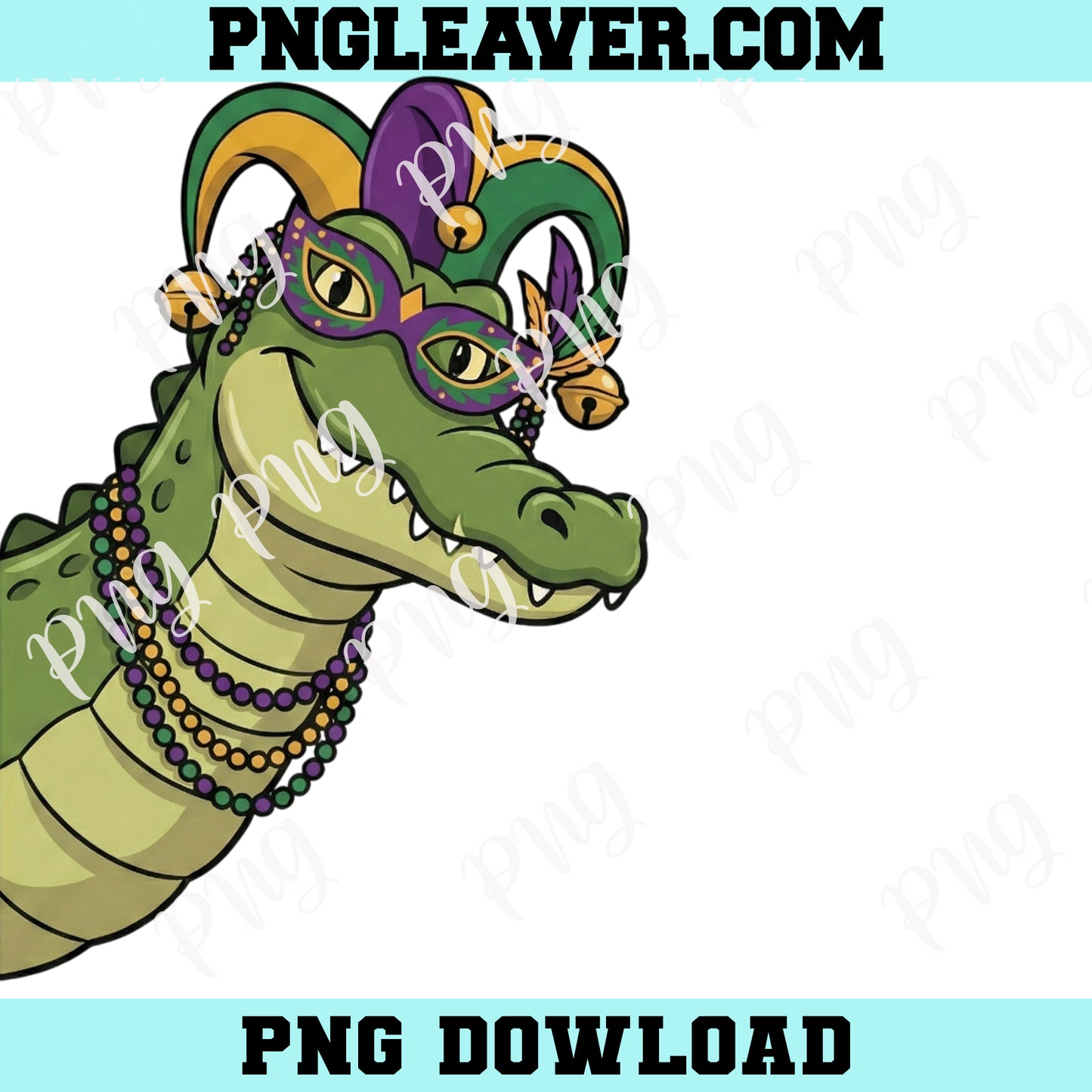 Mardi Gras Crocodile PNG, Funny Mardi Gras Crocodile Png, Cute Mardi Gras Goose PNG