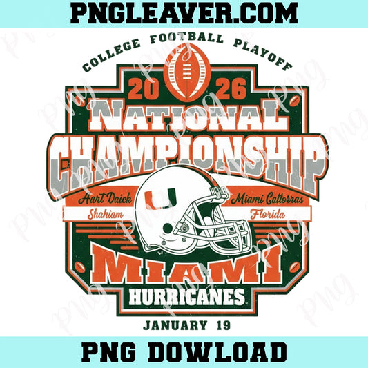 Miami Hurricanes CFP National Championship Png