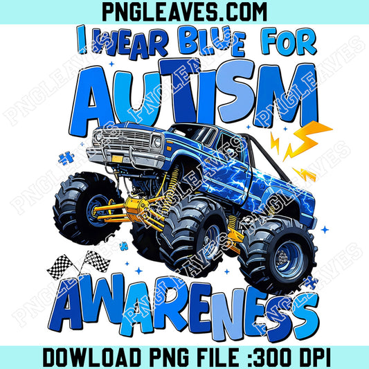 Monster Truck Autism Awareness Png, Kids Monster Truck Png, Autism Awareness Png