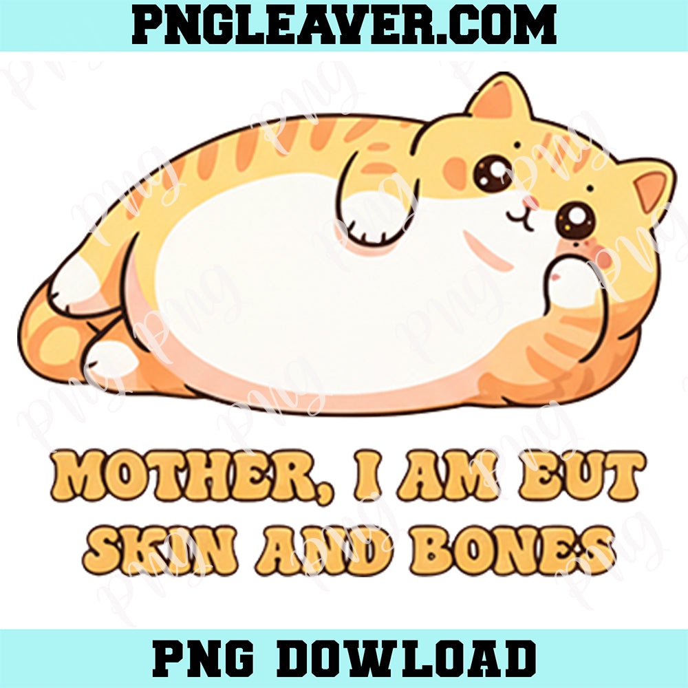 Funny Gothic Cat Meme Png, Mother I Am But Skin And Bones Cat PNG