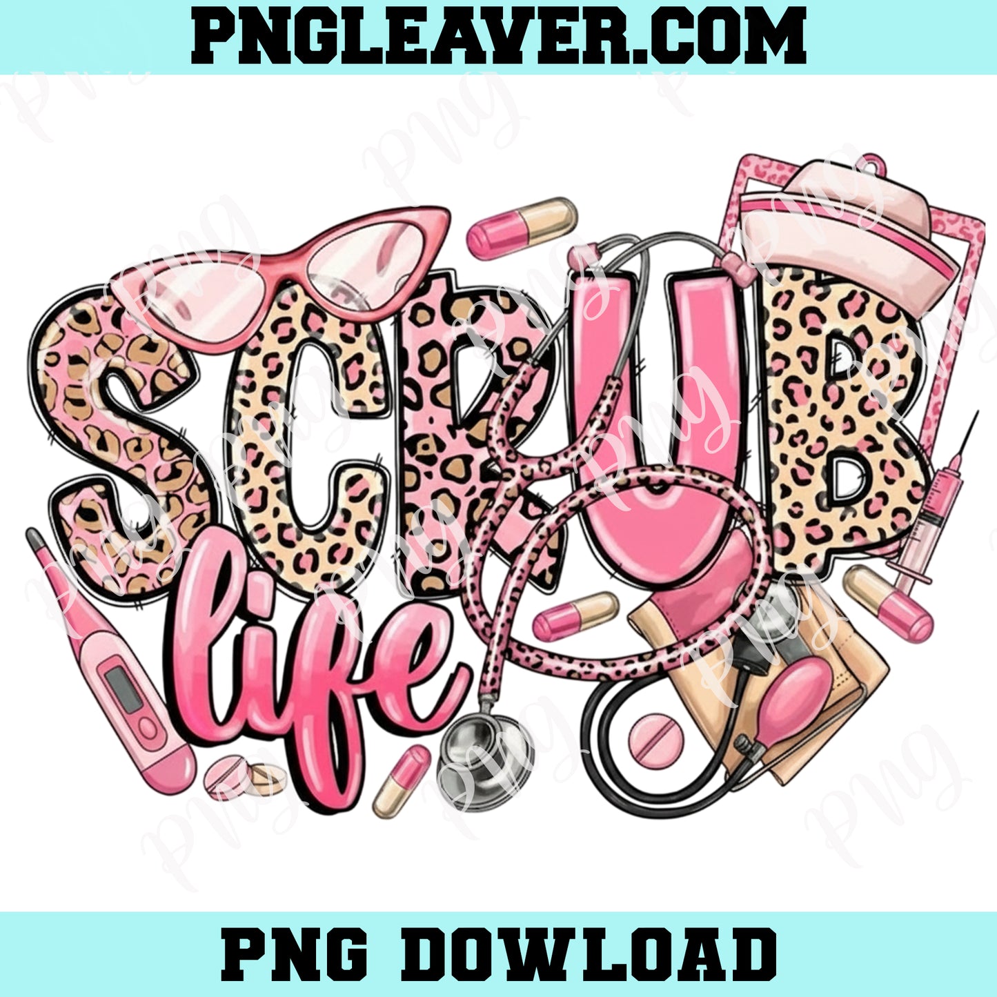 Nurse Scrub Life Png, NP Nurse Life Png, Nurse Practitioner Png
