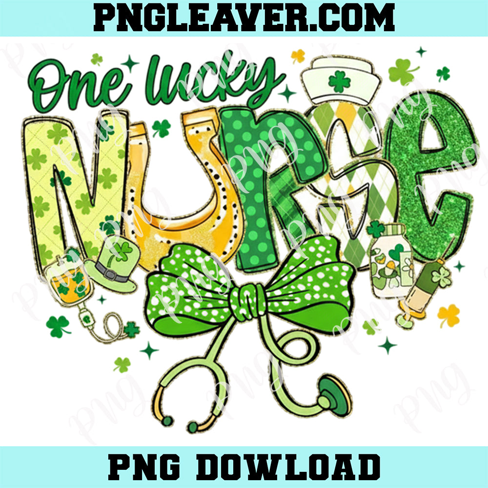 One Lucky Nurse St Patrick's Day Png, St Patricks Nurse Png, St Pattys Day Png