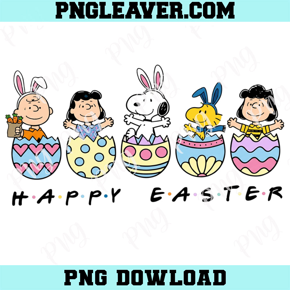 Snoop Woodstock Lucy Charlie Brown Egg Cracked Happy Easter Png, Peanuts Easter PNG