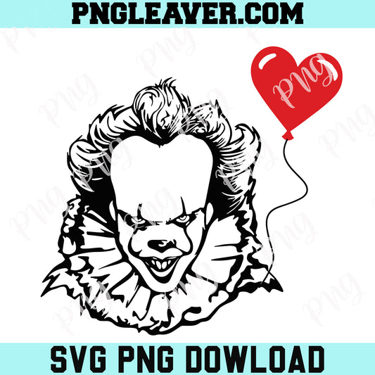 Pennywise IT Float Valentine's Day Svg, Pennywise Anniversary Love Svg
