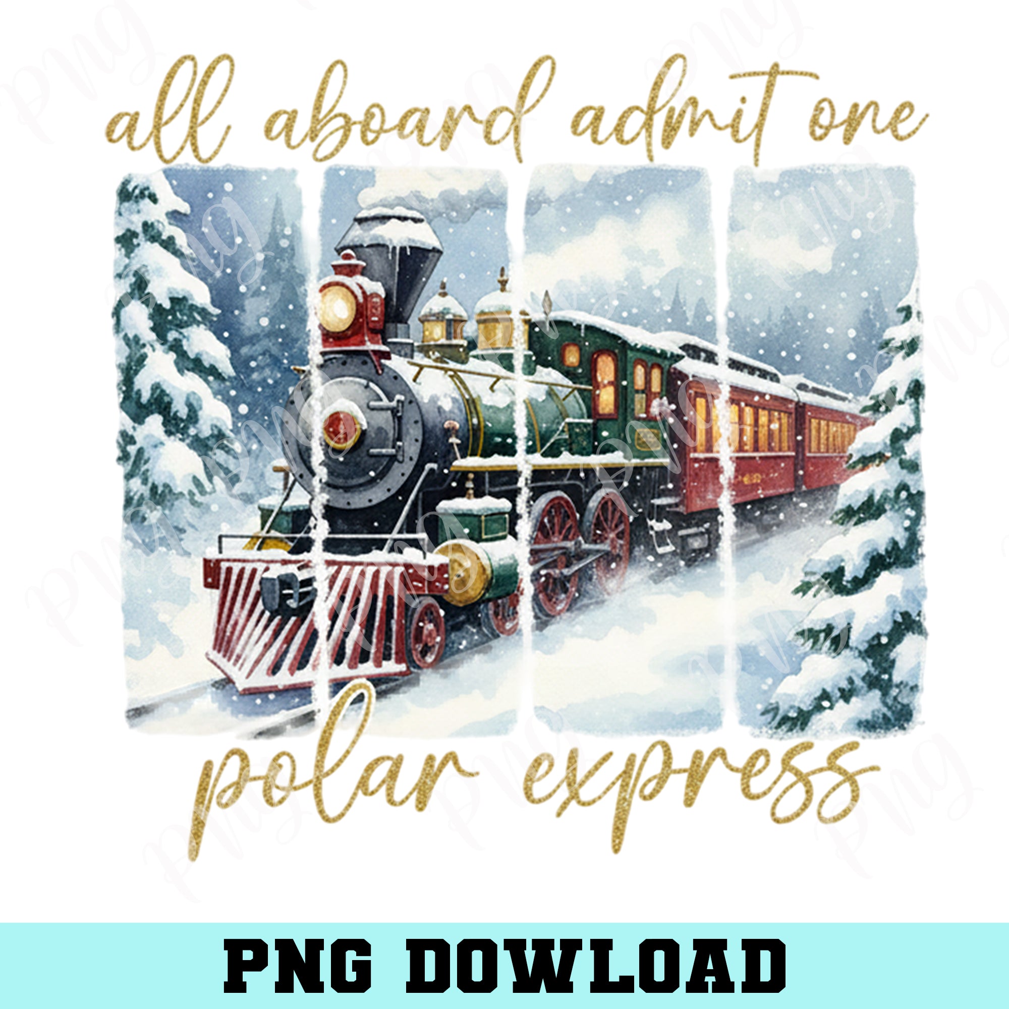 Polar Express PNG Digital Download, Funny Christmas PNG, Polar Express ...