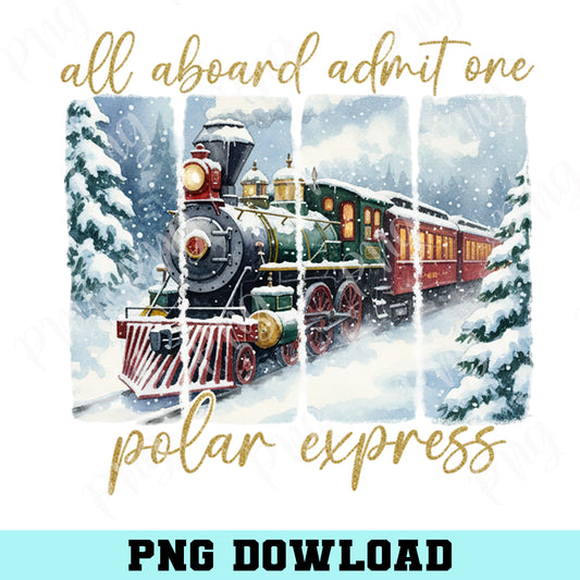 Polar Express PNG Digital Download, Funny Christmas PNG, Polar Express Christmas Png