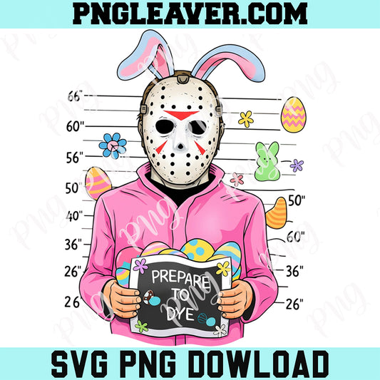 Jason Voorhees Easter Cute Png, Prepare to Dye Horror Easter PNG, Spring Floral Png