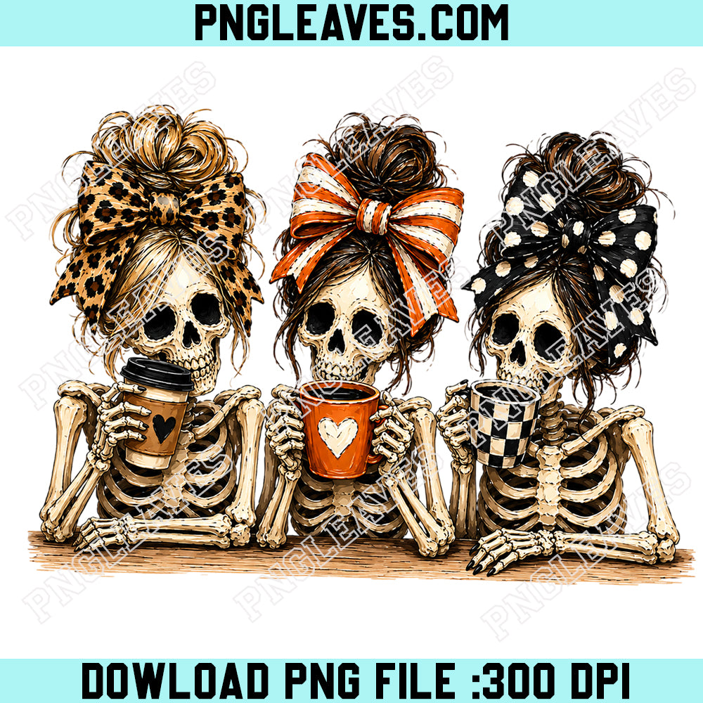 Preppy Halloween Skeleton PNG, Coquette Skull Girly Design, Spooky Girl Fall Creepy Cute PNGhotoroom
