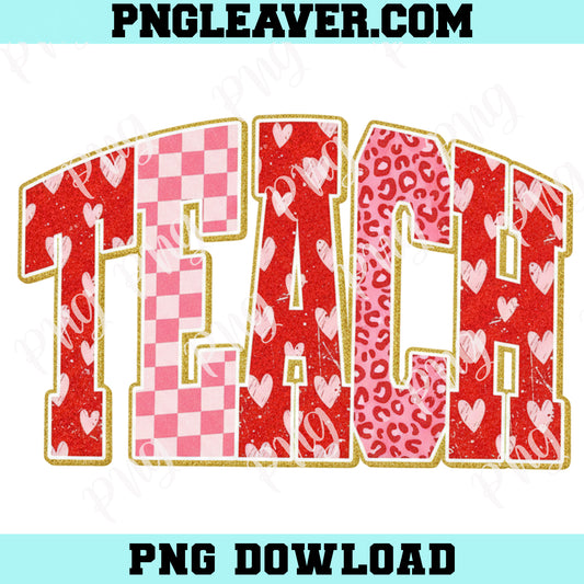 Varsity School Valentine Png, Preppy Teacher Valentine Glitter Png, Loved Teacher Valentine Png, Checkered Heart Valentine Teacher Png