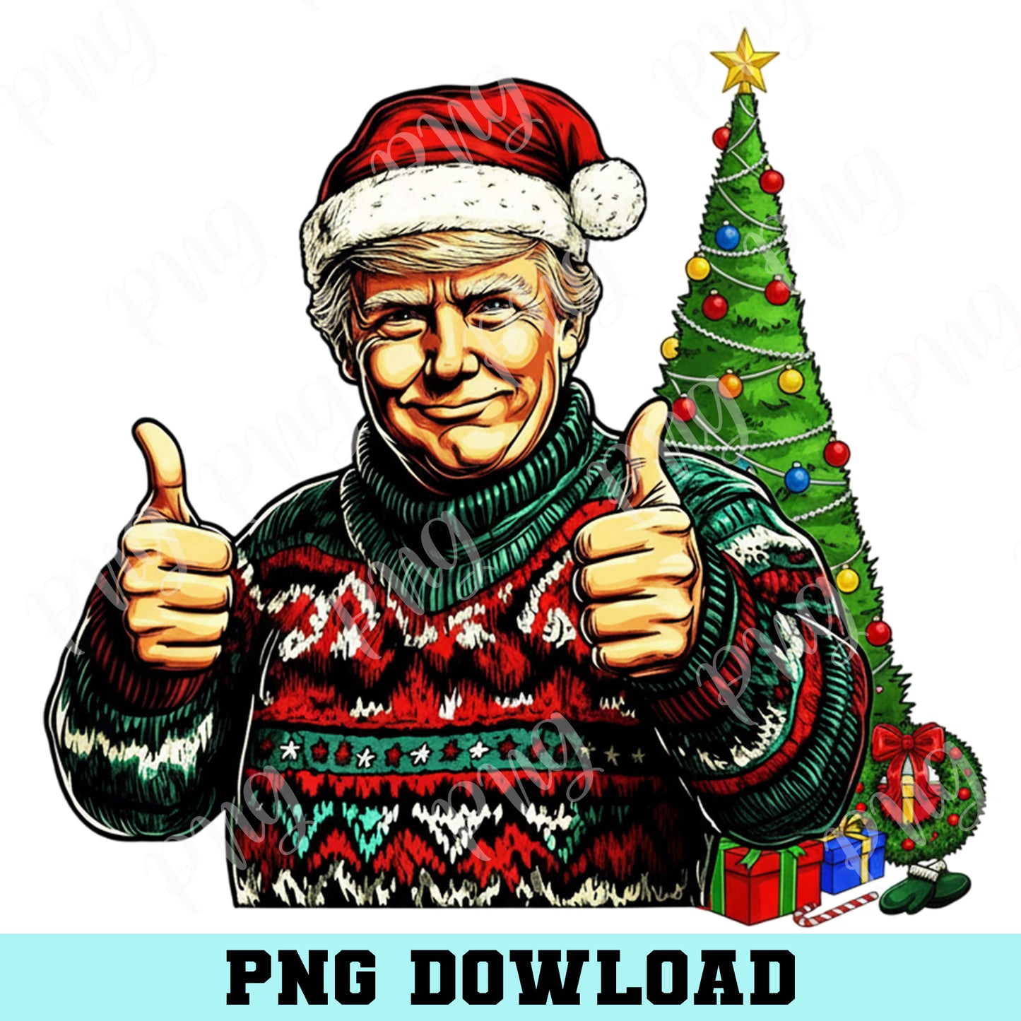 Trump Make Christmas Great Again PNG Png, President Trump Christmas PNG