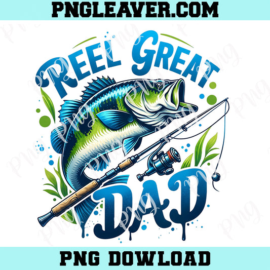 Reel Great Dad Father's Day Png, Fishing Sweatshirt Png