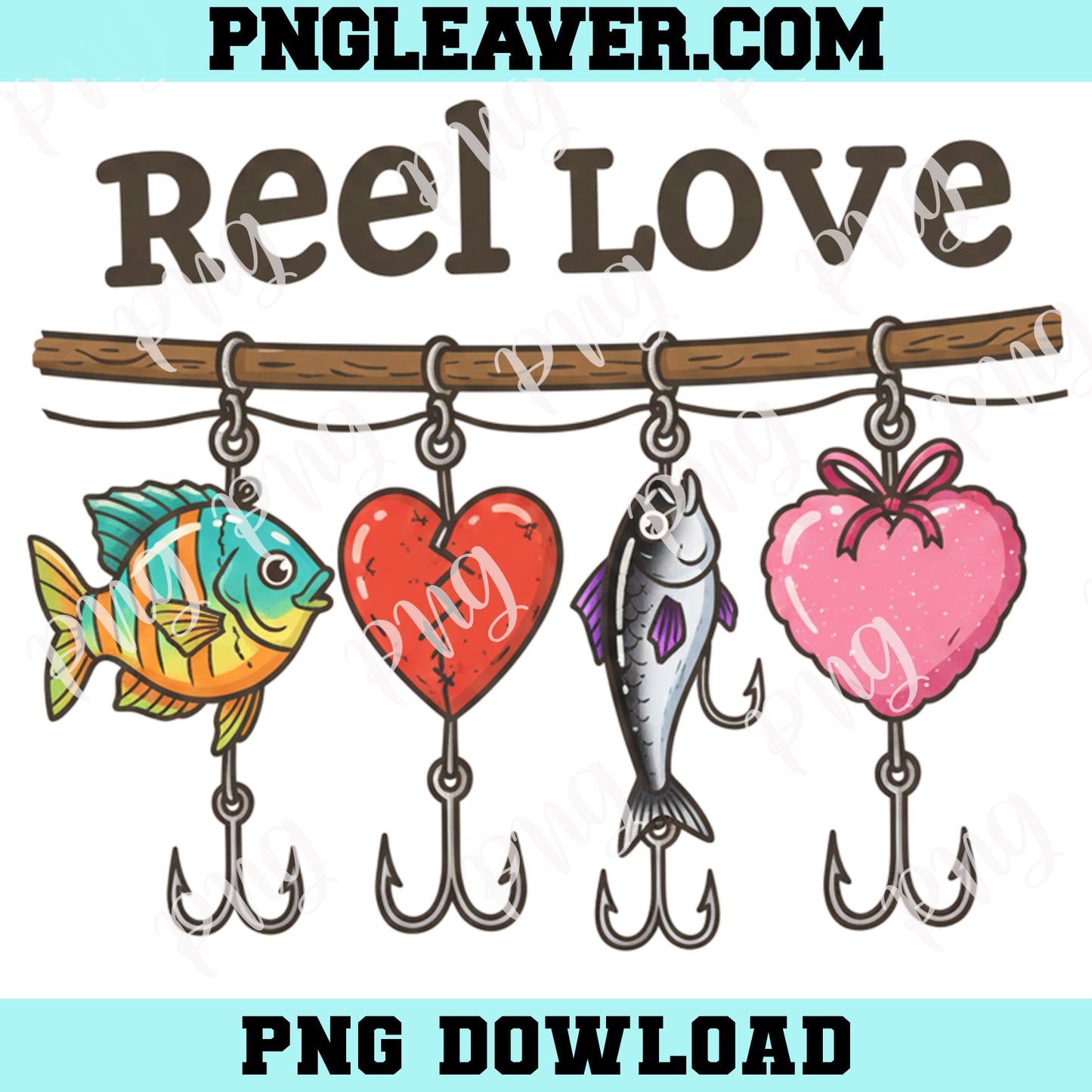 Reel Love Boys Valentines Fishing Png, Reel Love Valentines Png, Valentines Fishing Png