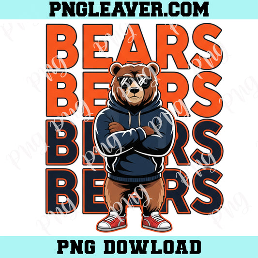 Retro Bear Boys Girls Kids Png