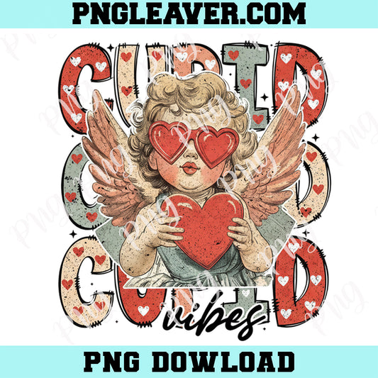Retro Cupid Vibes Funny Valentines Day PNG, Cute Valentine Png, Sublimation Png Cute Cupid Png
