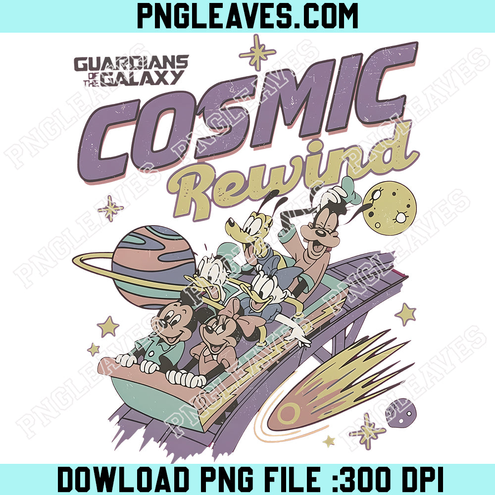 Retro Guardians Of The Galaxy Cosmic Rewind PNG, Mickey And Friends Disney Ride PNG