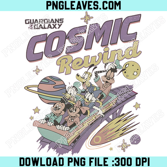Retro Guardians Of The Galaxy Cosmic Rewind PNG, Mickey And Friends Disney Ride PNG