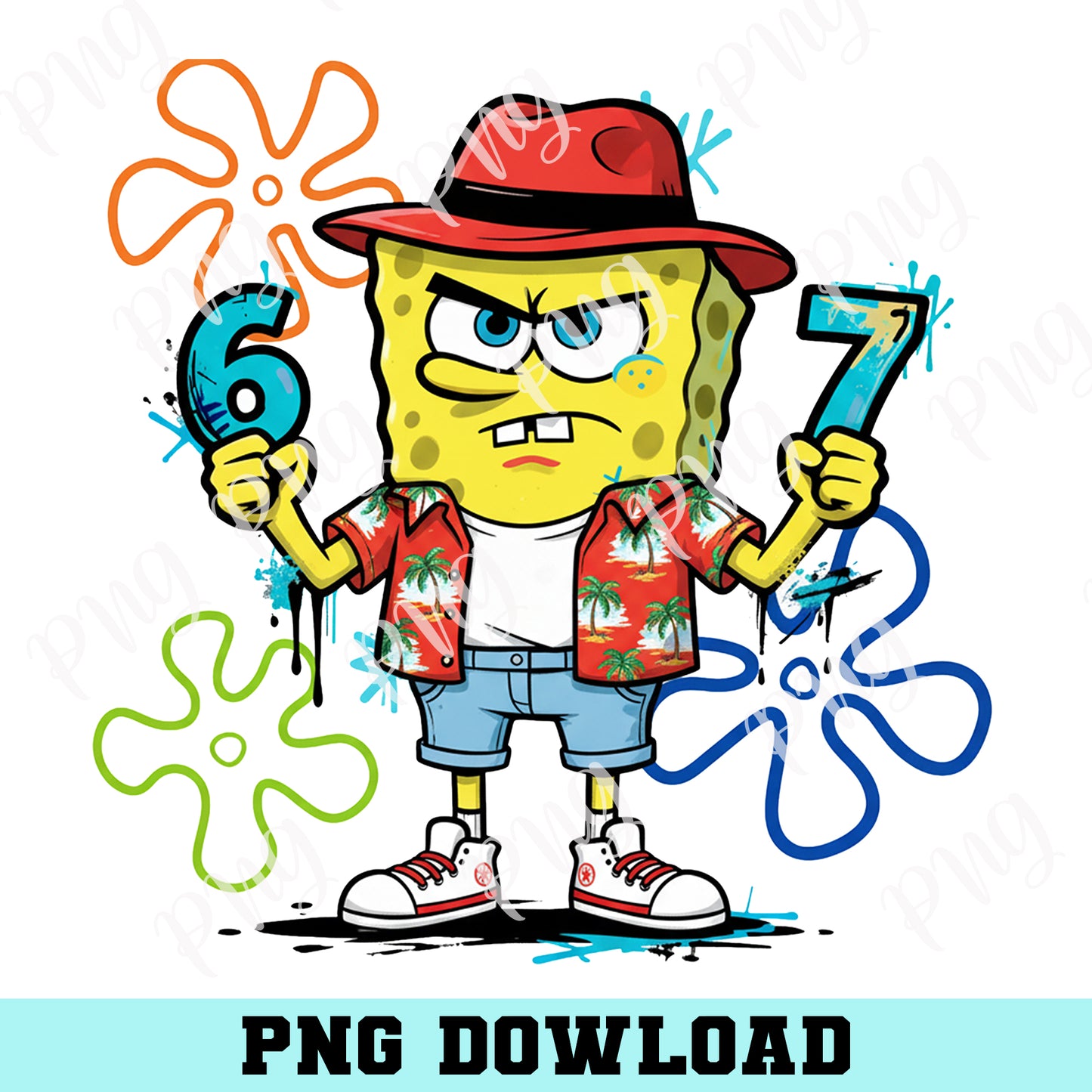 SpongeBob Gangster PNG, Gangster PNG, SpongeBob Summer PNG