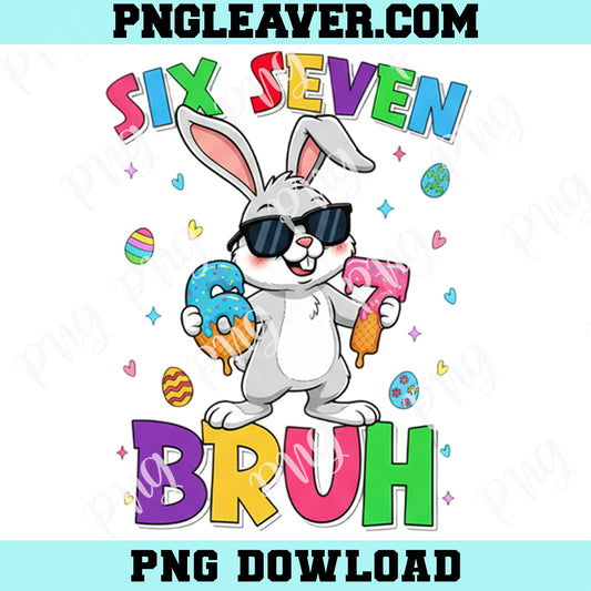 67 Easter Egg Melt Png, Six Seven Bunny Png, 67 Easter Kids Easter Design Png