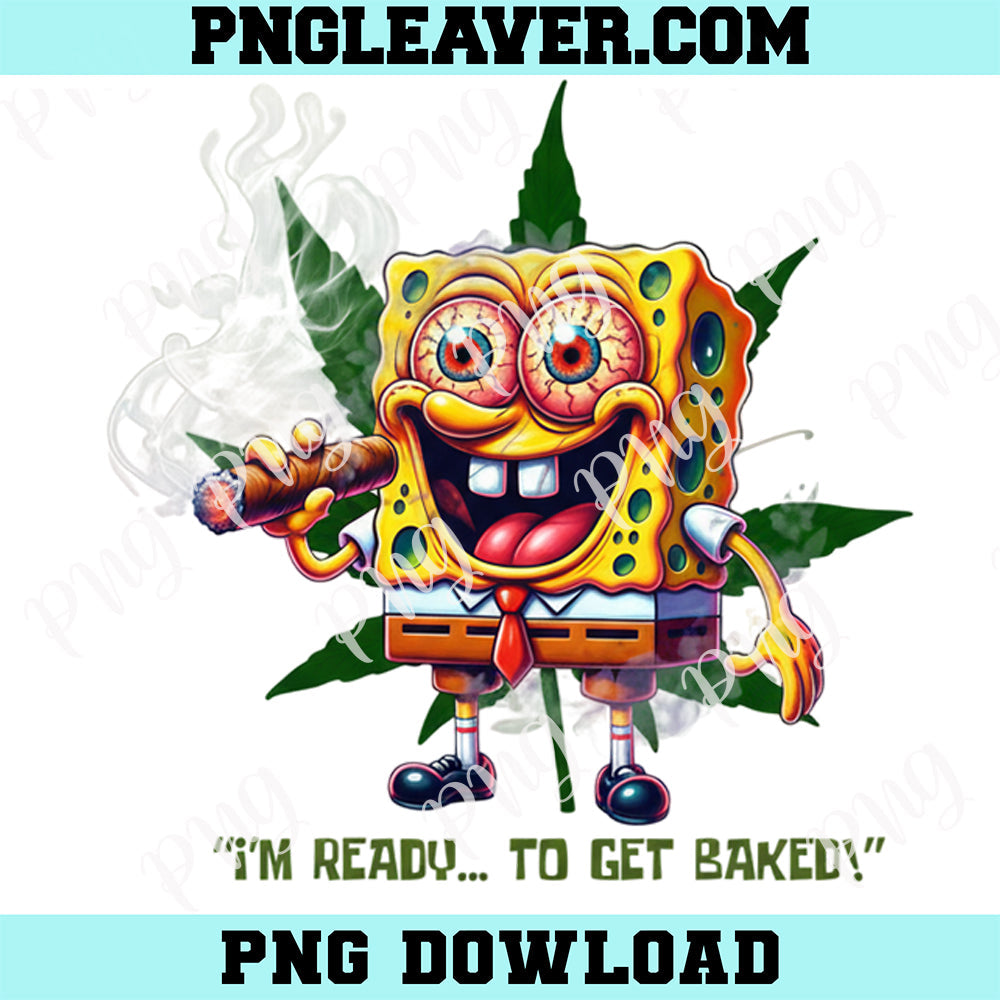 Spongebob When in Doubt Smoke It Out PNG, Spongebob 420 Weed Leaf Png