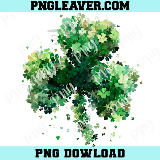St Patrick Day Clover Brushstroke Png, St Patrick Day Png, Lucky Clover Png