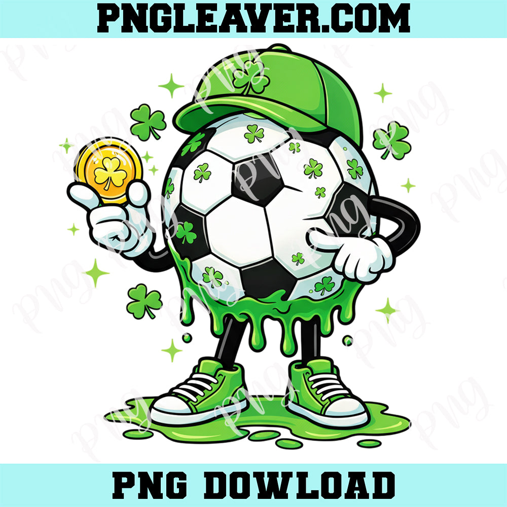 St Patrick’s Day Soccer PNG, Shamrock Soccer PNG, Funny Irish Soccer Lover Png