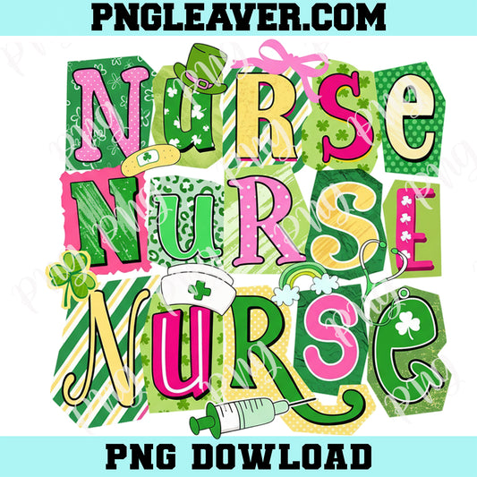 St Patricks Day Nurse Coquette Png, Lucky Nurse Png, St Patrick’s Day Bow Png
