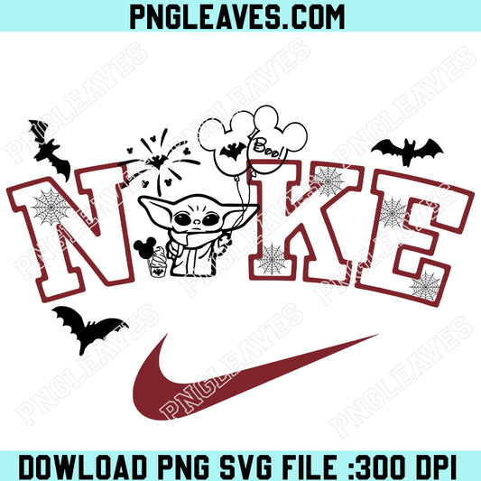 Star Wars Balloon X Nke Svg Png, Baby Yoda Mouse Nke Svg Png