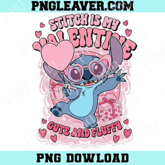 Stitch Cute Is My Valentine Png, Stitch Valentine Heart Png, Cute Stitch Love Png