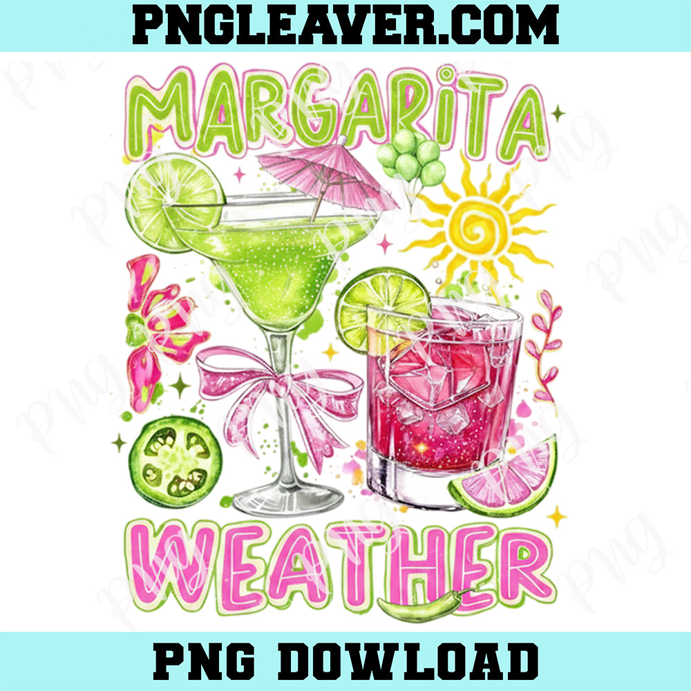 Preppy Brushstroke Aesthetic Png, Summer Margarita Weather Png, Trendy Summer Png