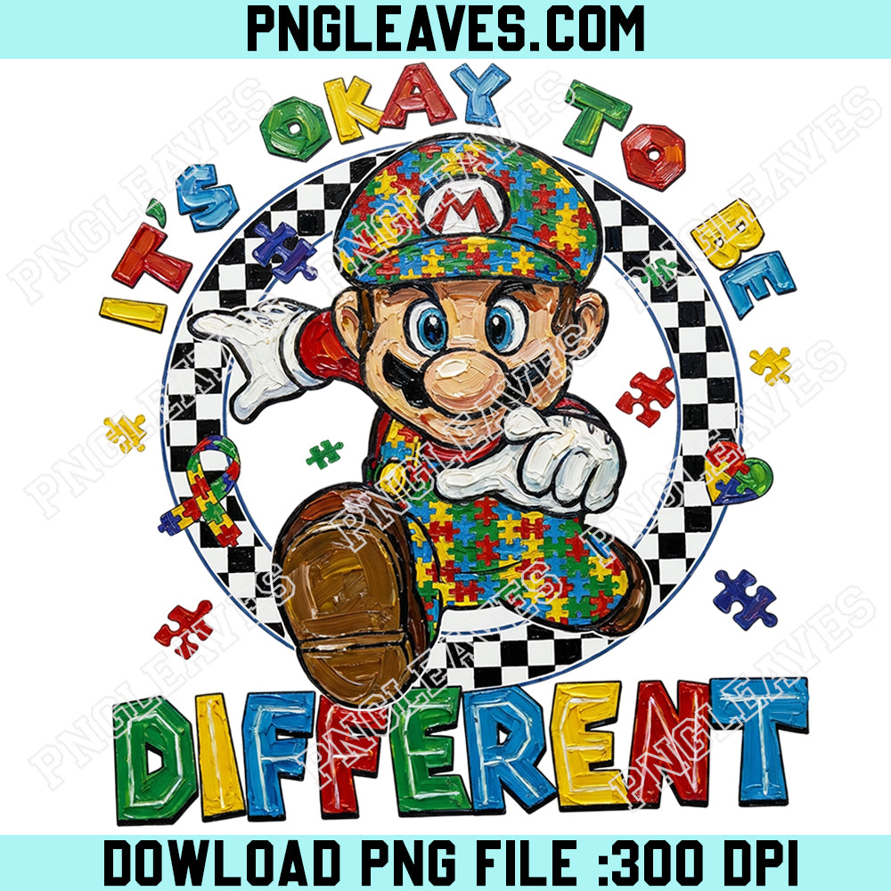 Super Autism Super Game Paint Png, It’s Okay To Be Different Png, Autism Gamer Png