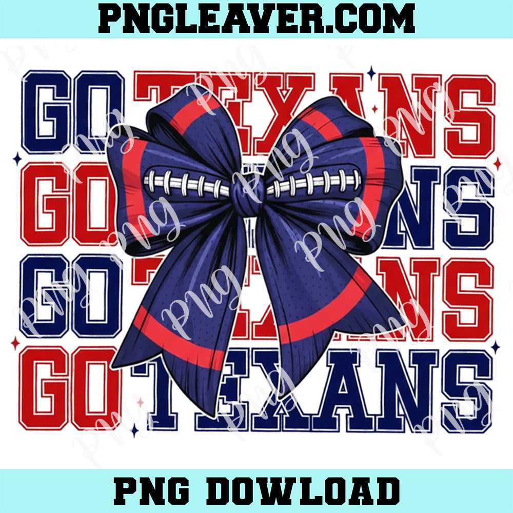 Texans Game Day Football Bow PNG, Houston Football Png, Coquette Mom Sport Png