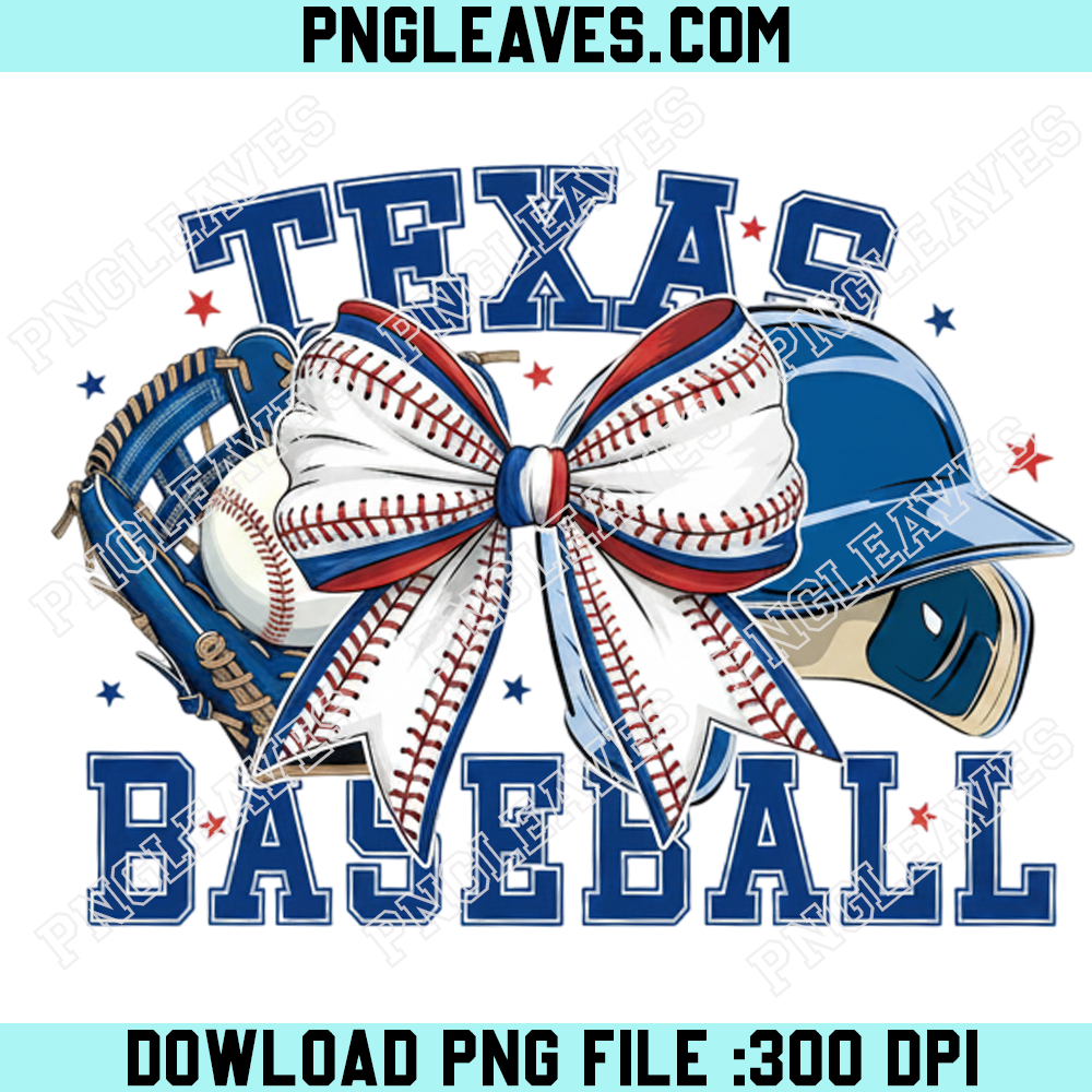 Texas Baseball Rangers Png, Baseball Coquette Bow Png, Game Day Baseball Mama Png