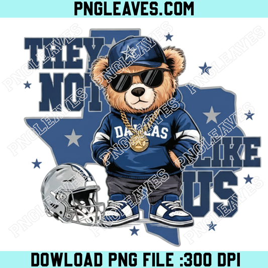 Cowboys Dallas Bear Sport Png, Dallas Football Shirt Png, Cowboys Football Touchdown Season Png