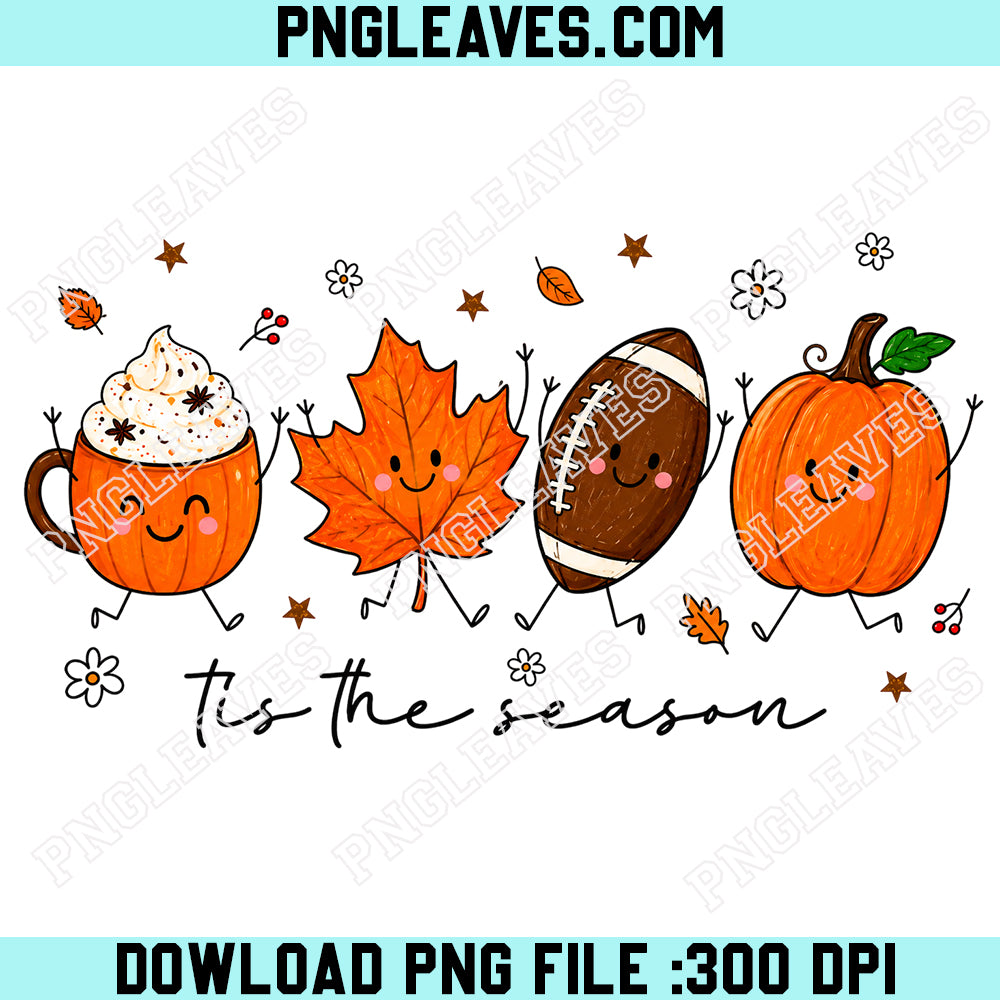Tis The Season Doodle PNG, Fall Thanksgiving PNG, Pumpkin Spice PNG