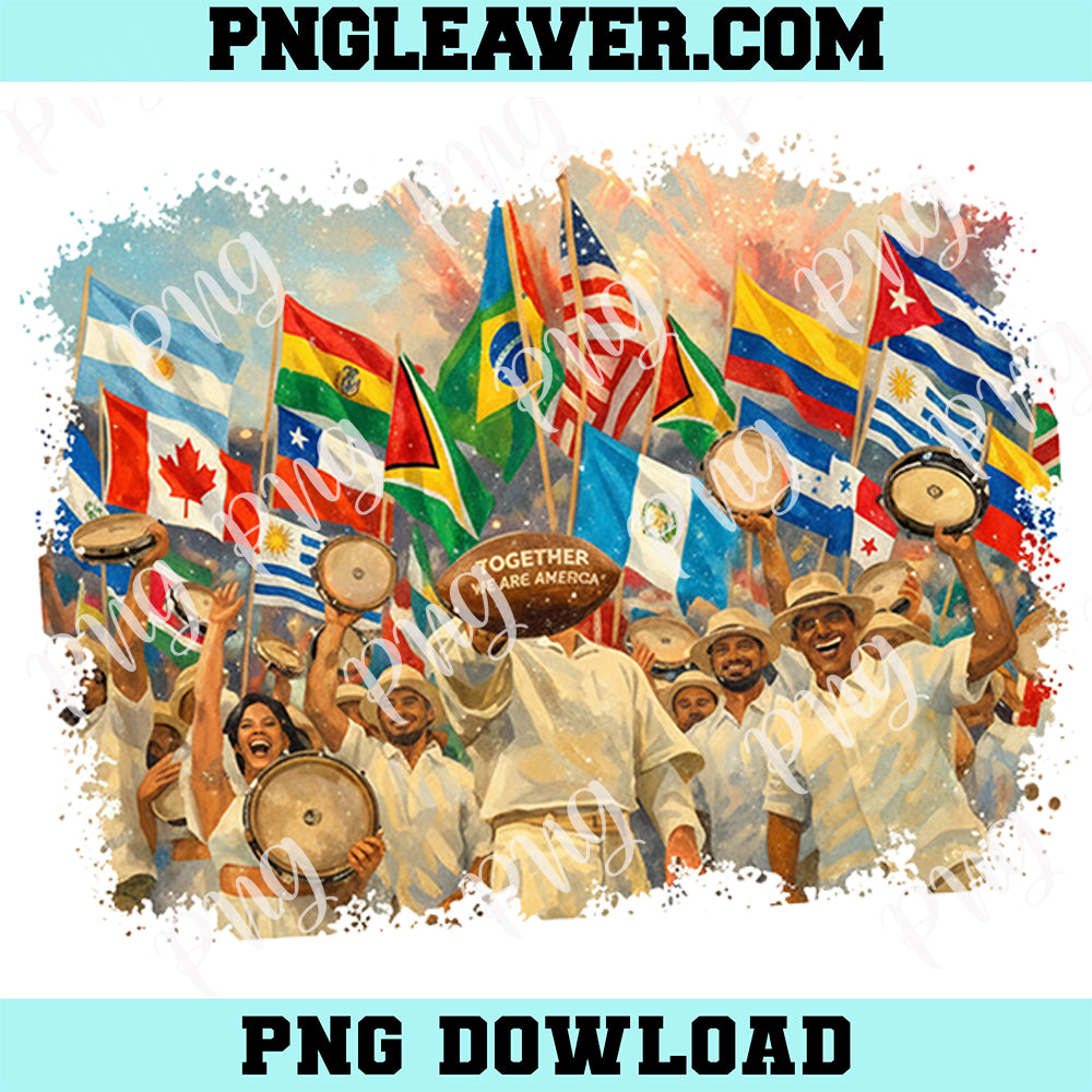 Together We Are America Png, American Football Png, Retro Game Day USA Flag Png