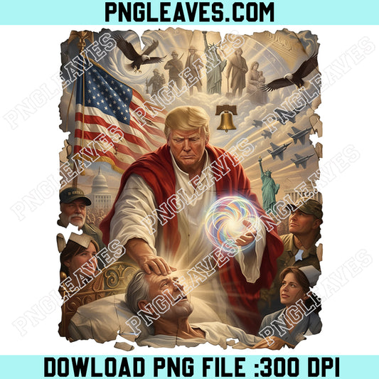 Trump Jesus Humor Funny Png, Trump Jesus Meme Png, Funny USA Patriotic Png